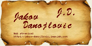 Jakov Danojlović vizit kartica